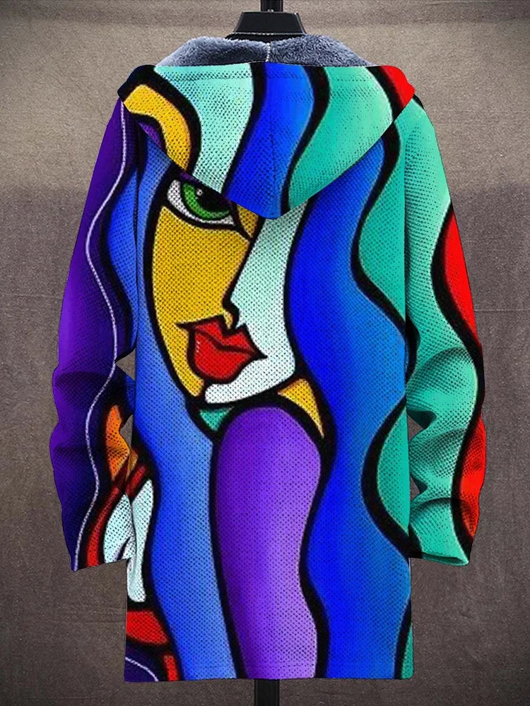 Allira™ | Veste à capuche artistique — polaire douce, chaleur enveloppante, couleurs vibrantes