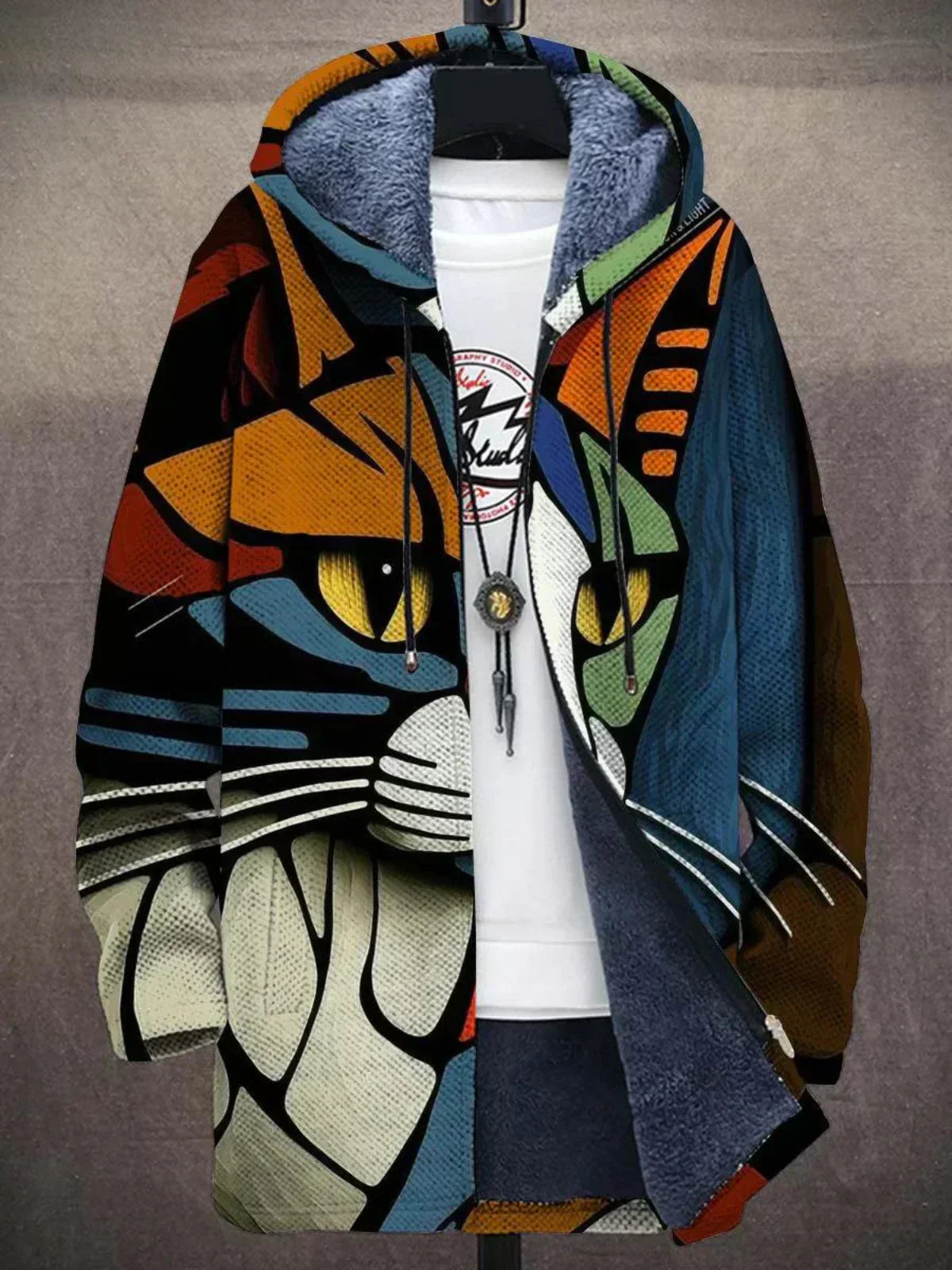 Bronte™ | Veste à capuche artistique — polaire douce, chaleur enveloppante, couleurs vibrantes