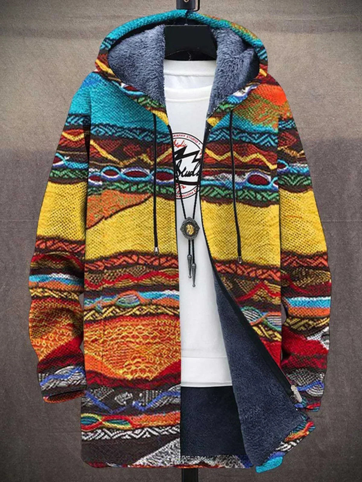 Bronte™ | Veste à capuche artistique — polaire douce, chaleur enveloppante, couleurs vibrantes