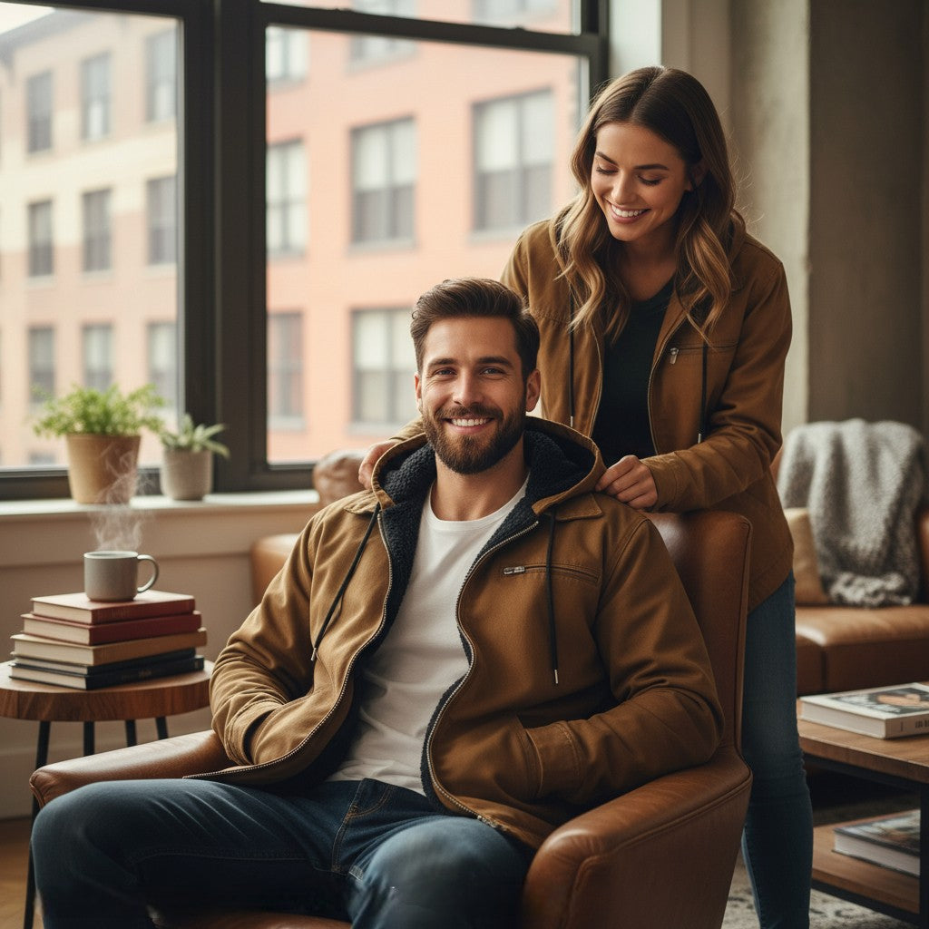 Georges™ | Veste Doublée à Capuche — Chaleur nette. Présence forte.