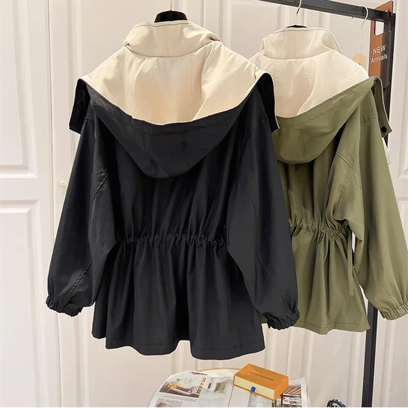 Fiore™ | Veste coupe-vent imperméable — douce au toucher, taille ajustable, chic par tous les temps