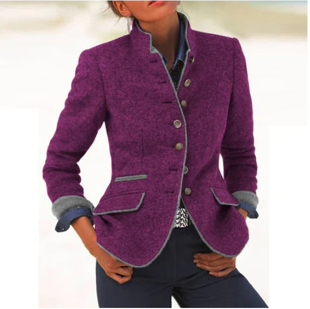 Valeria™ | Cardigan-Blazer à Col Montant