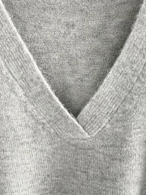 Maëlle™ | Pull oversize col V — moelleux, enveloppant, intemporel