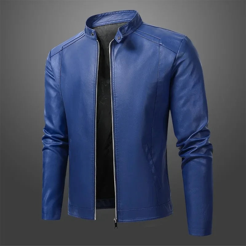Veste biker en cuir élégante pour homme
