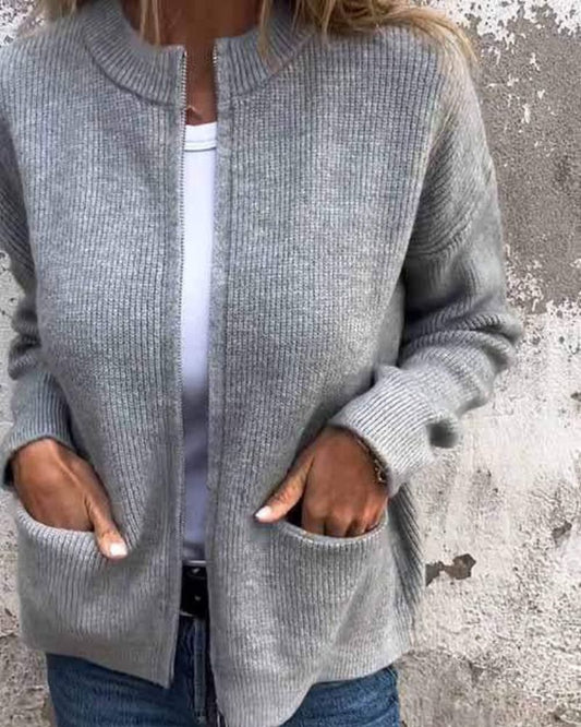 Claire™ | Cardigan zippé en maille douce