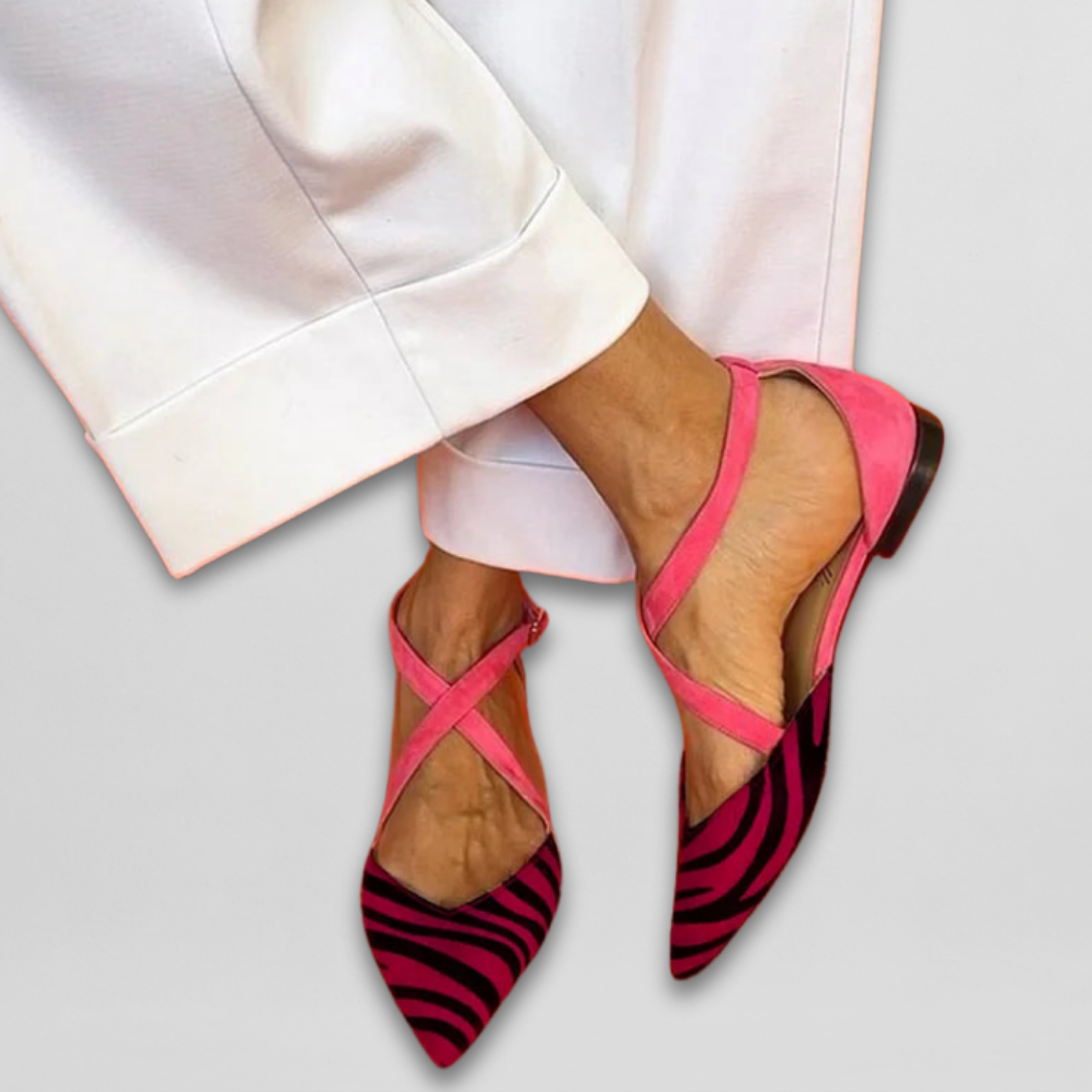 Vanessa™ | Ballerines Élégantes avec Bandes Raffinées