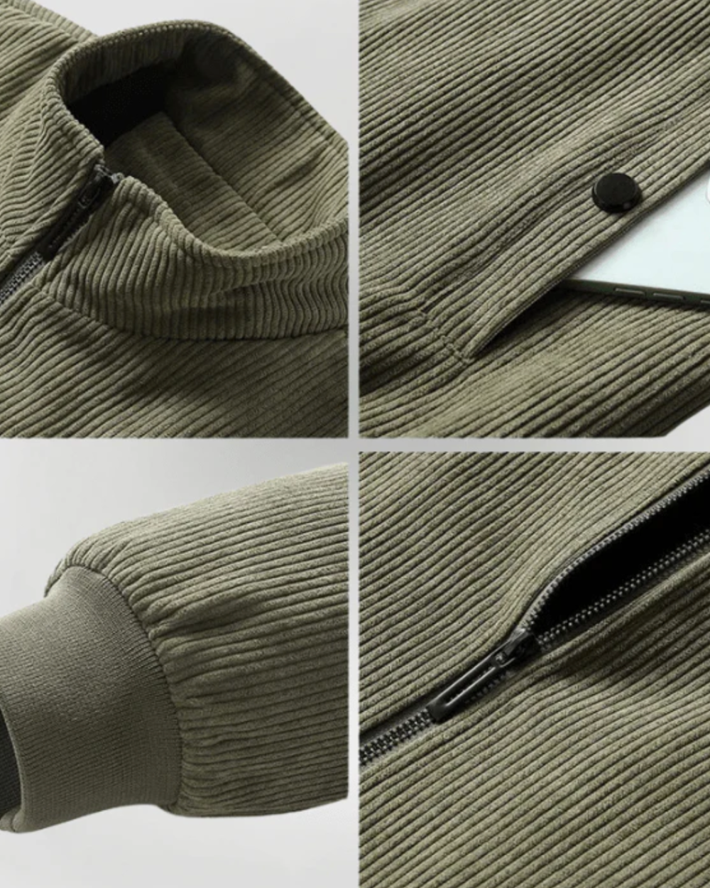 Olivier | Veste matelassée en velours côtelé, chaleur, élégance et confiance