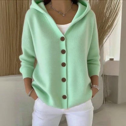 Nylah™ | Cardigan à capuche boutonné — douceur nuageuse, chaleur légère, style tout-terrain
