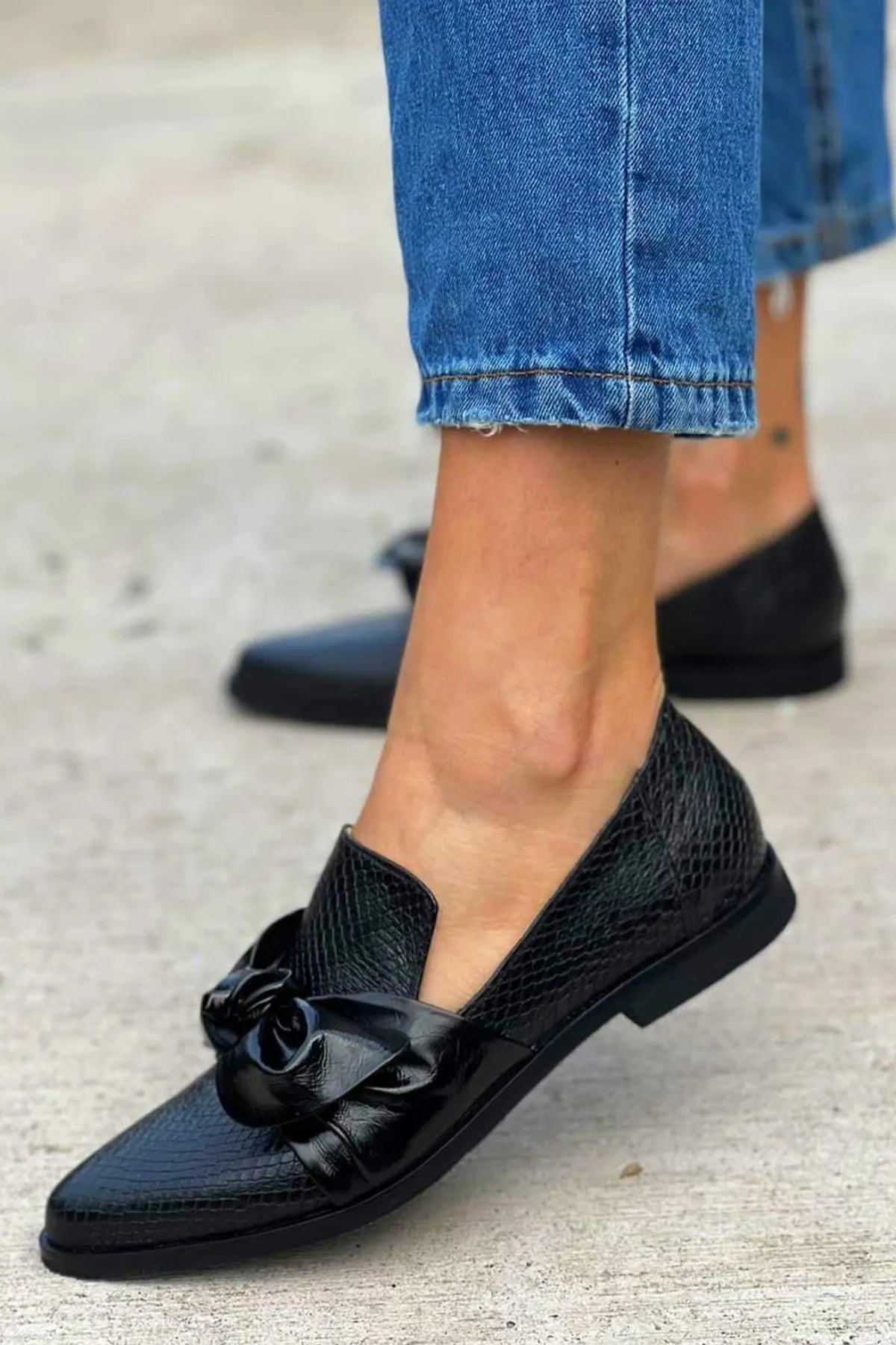 Colette™ | Mocassins à Nœud Texturé
