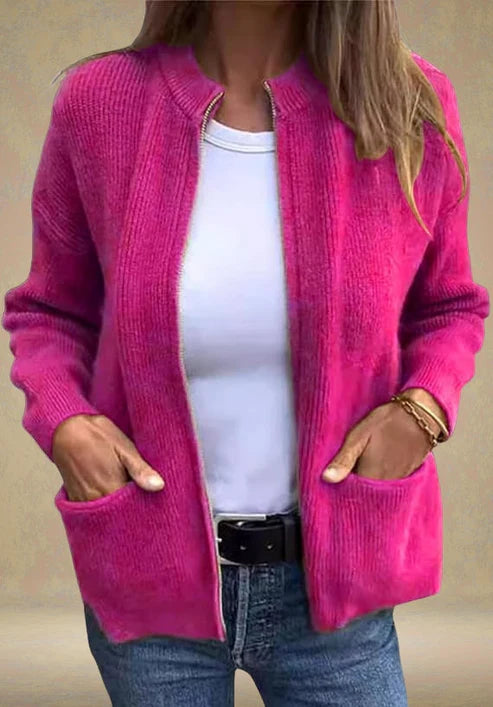 Claire™ | Cardigan zippé en maille douce