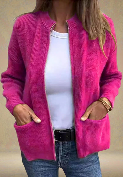 Claire™ | Cardigan zippé en maille douce