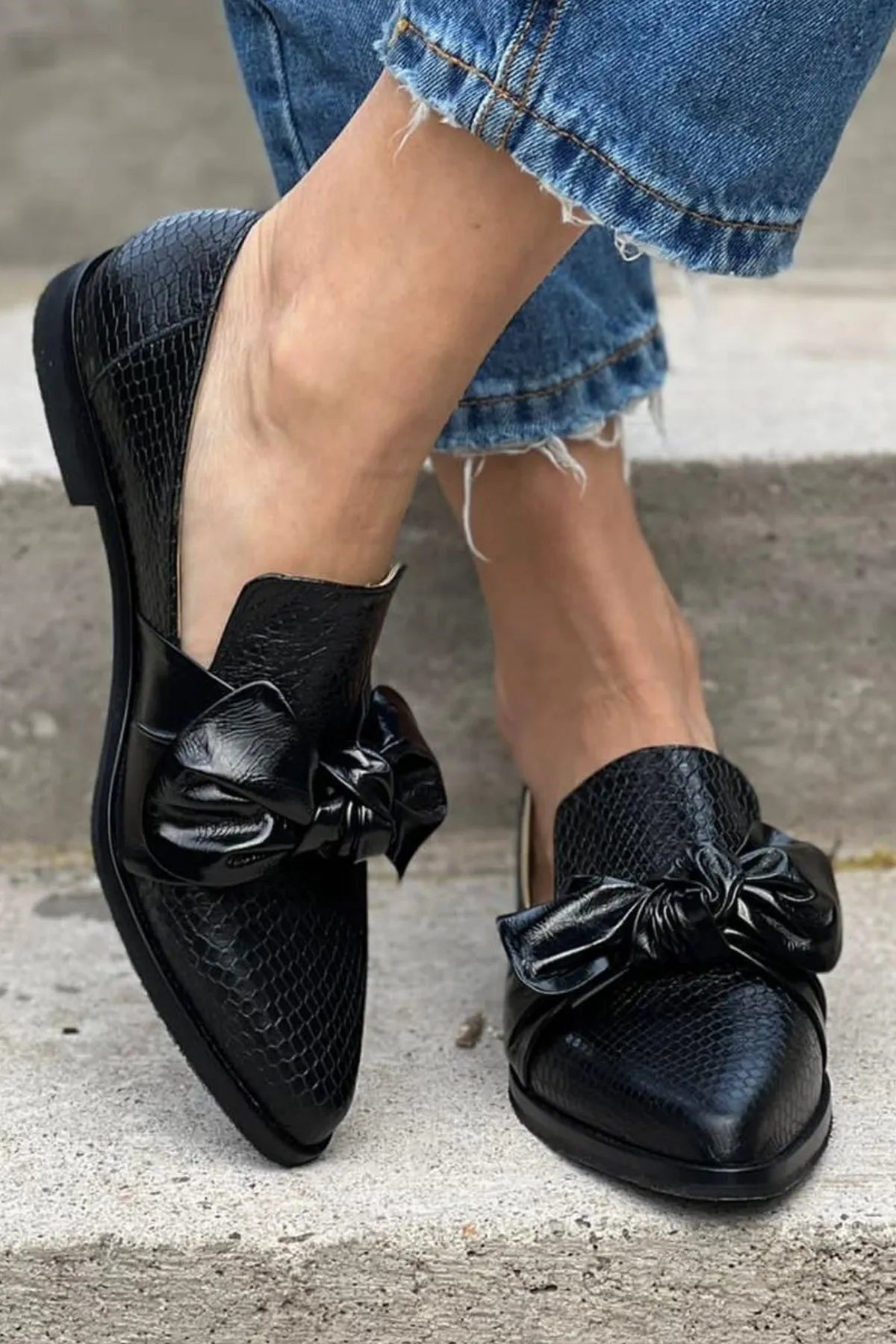 Colette™ | Mocassins à Nœud Texturé