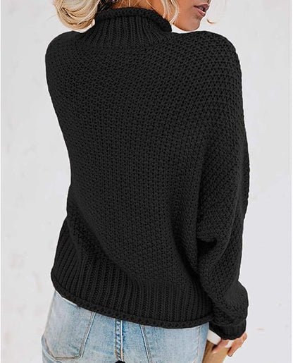 Claire™ | Pull col montant doux — chaleur, style, sérénité