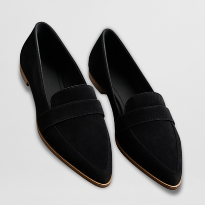 Iris™ | Mocassins en suédine taupe à bout pointu