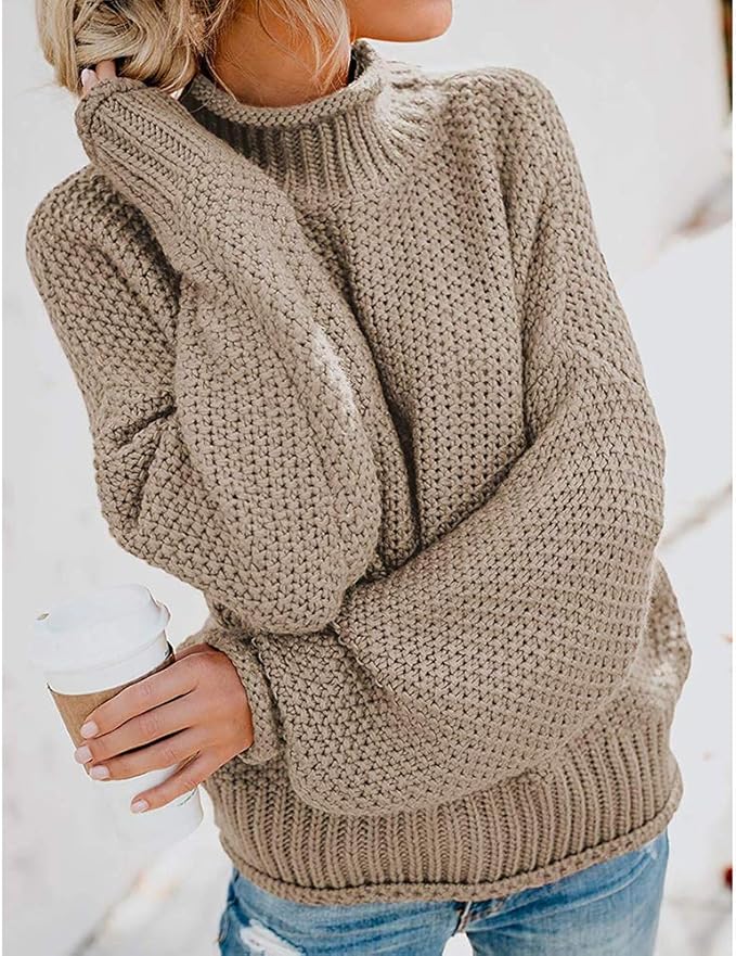 Claire™ | Pull col montant doux — chaleur, style, sérénité