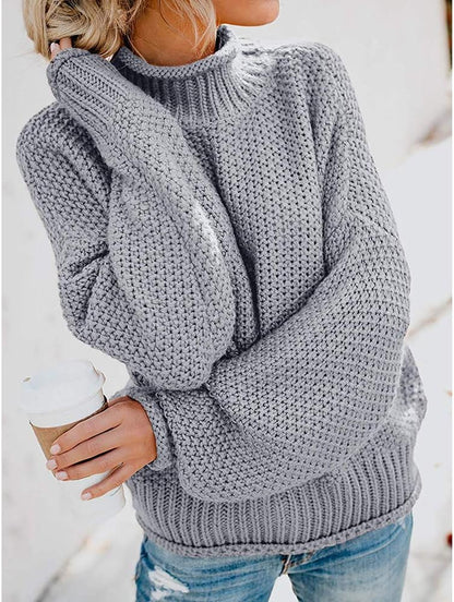 Claire™ | Pull col montant doux — chaleur, style, sérénité