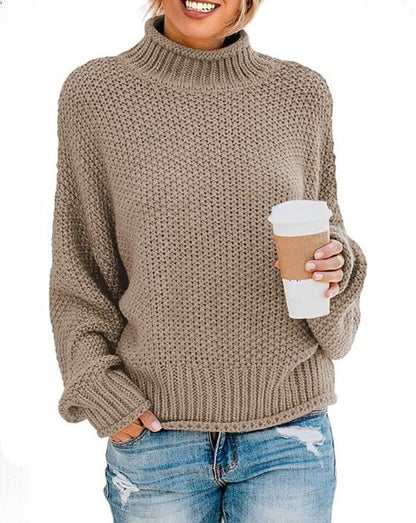 Claire™ | Pull col montant doux — chaleur, style, sérénité