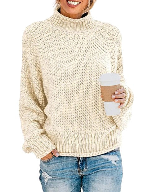 Claire™ | Pull col montant doux — chaleur, style, sérénité