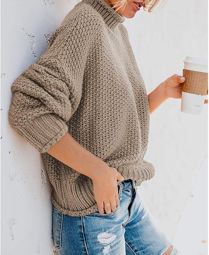 Claire™ | Pull col montant doux — chaleur, style, sérénité