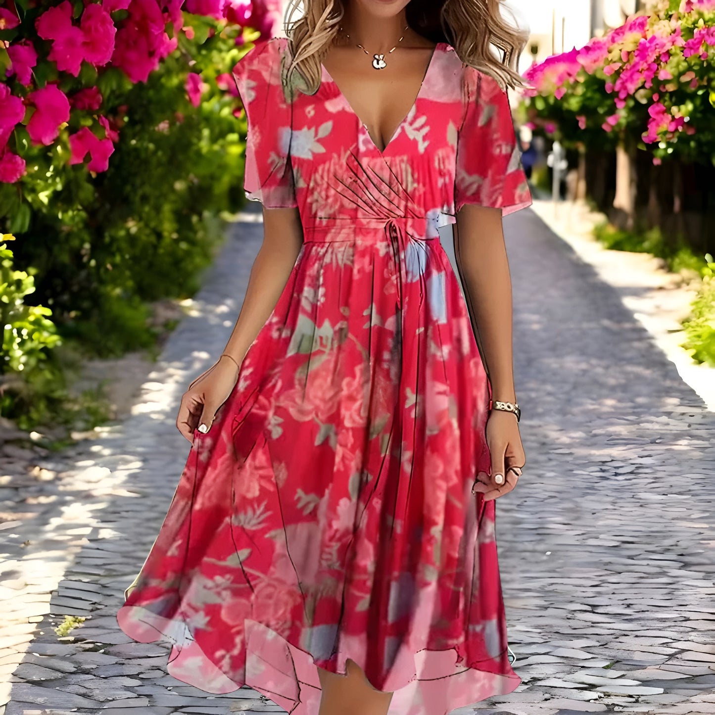 Sandrine™ | Robe fluide élégante – légère, douce, toujours chic