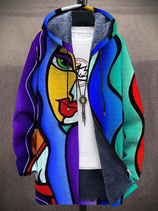 Allira™ | Veste à capuche artistique — polaire douce, chaleur enveloppante, couleurs vibrantes