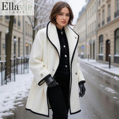 Élise™ | Manteau d’hiver premium à liserés - élégance raffinée