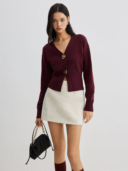Lieze™| Cardigan métallique chic