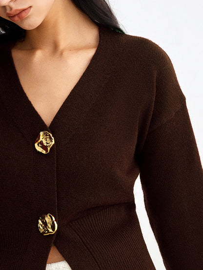 Lieze™| Cardigan métallique chic