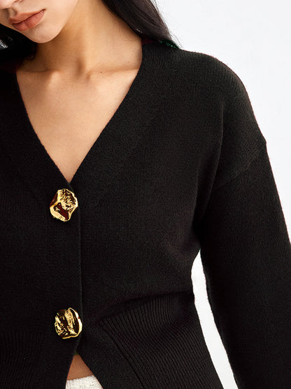 Lieze™| Cardigan métallique chic