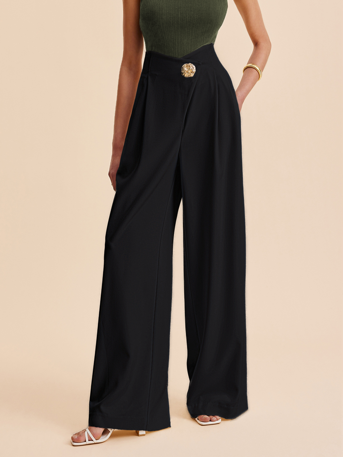 Carolien™ I Pantalon taille haute élégant