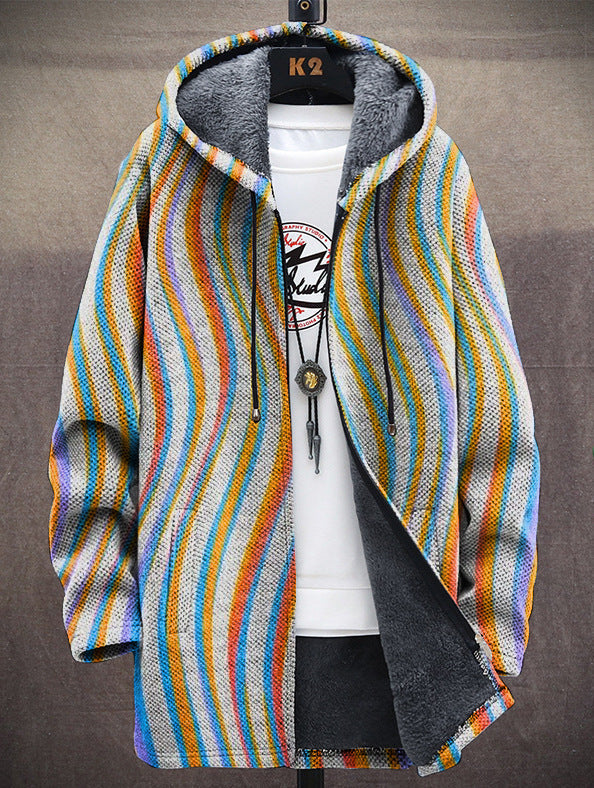 Indira™ | Veste à capuche artistique — polaire douce, chaleur enveloppante, couleurs vibrantes