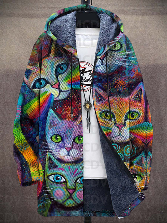 Kalani™ | Veste à capuche artistique — polaire douce, chaleur enveloppante, couleurs vibrantes