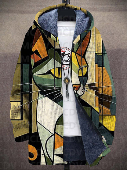Lowanna™ | Veste à capuche artistique — polaire douce, chaleur enveloppante, couleurs vibrantes