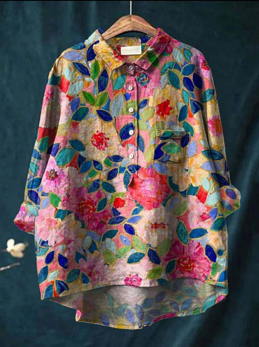 Florence™ | Blouse Florale Elégante