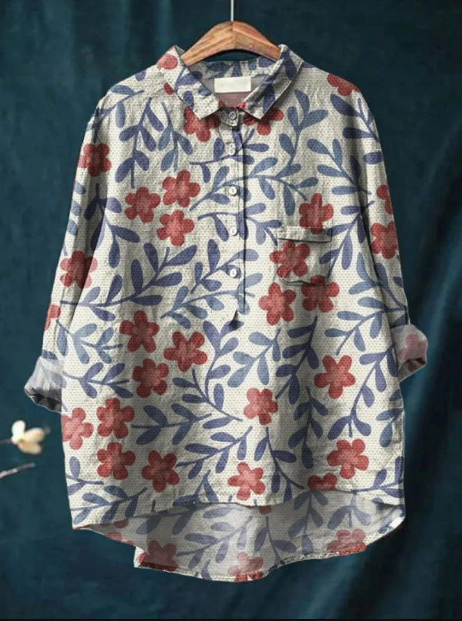 Florence™ | Blouse Florale Elégante