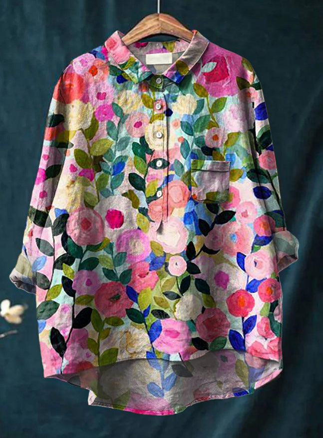 Florence™ | Blouse Florale Elégante