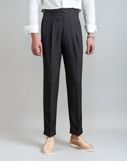 Bram™| Pantalon Plissé Oxford Noir
