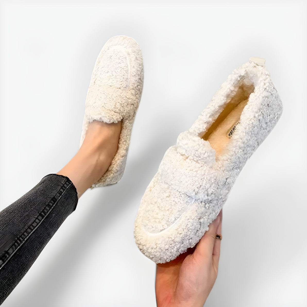 Solène™ | Mules douces antidérapantes — chaleur cocon, style facile, sécurité à chaque pas