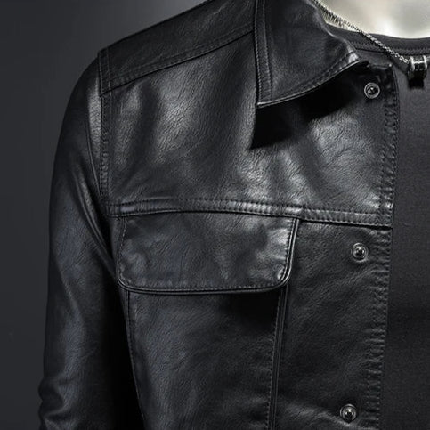 Axel™ | Veste en Cuir Premium — Froid coupé, prestance nette.