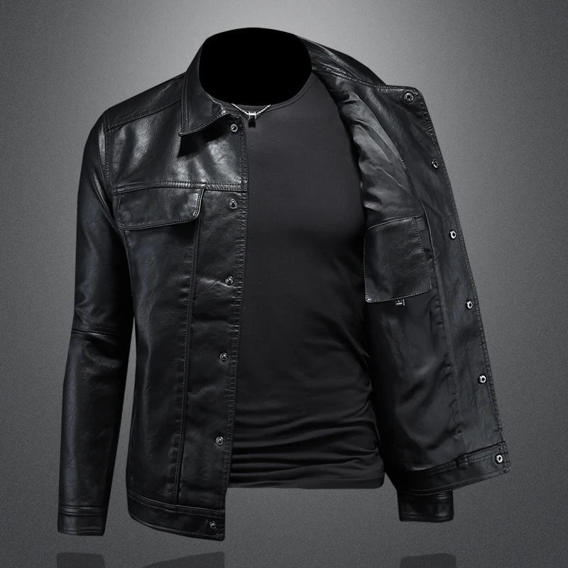 Axel™ | Veste en Cuir Premium — Froid coupé, prestance nette.