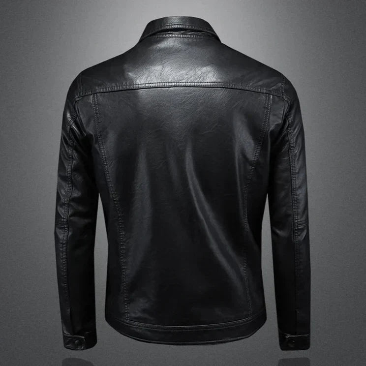 Axel™ | Veste en Cuir Premium — Froid coupé, prestance nette.