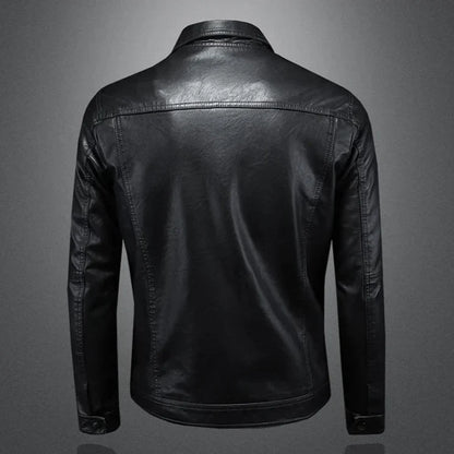 Axel™ | Veste en Cuir Premium — Froid coupé, prestance nette.