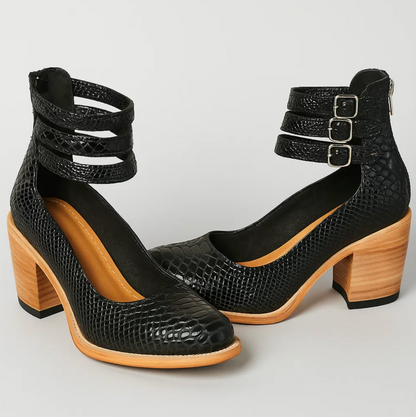 Colette™ | Escarpins vintage en cuir — souples, stables, irrésistibles