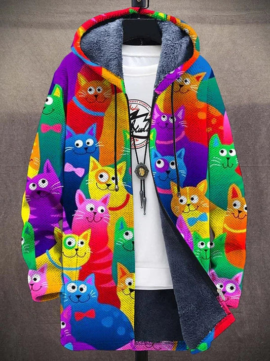 Tayari™ | Veste à capuche artistique — polaire douce, chaleur enveloppante, couleurs vibrantes