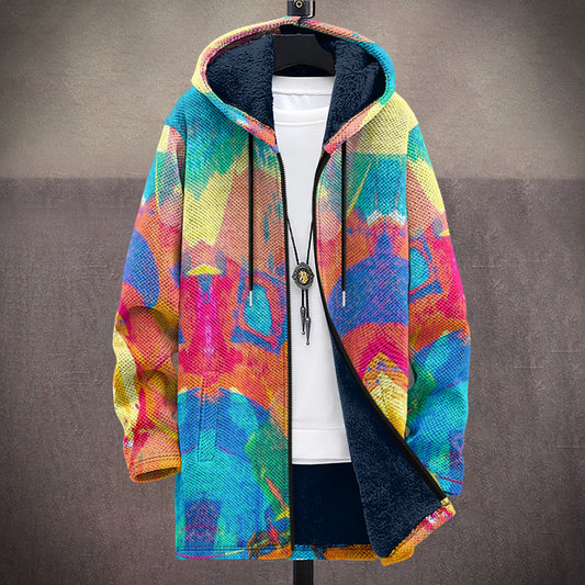 Tiarna™ | Veste à capuche artistique — polaire douce, chaleur enveloppante, couleurs vibrantes