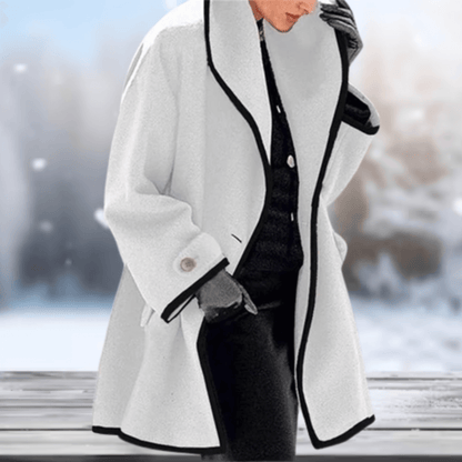 Élise™ | Manteau d’hiver premium à liserés - élégance raffinée