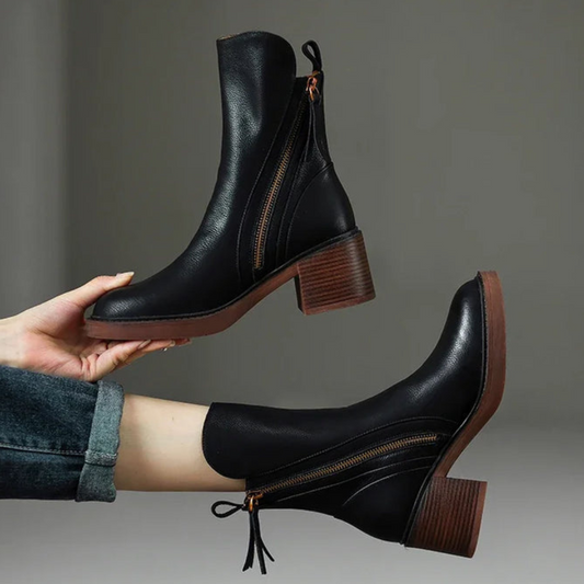 Alina™ | Bottines en cuir — Élégance & maintien tout la journée