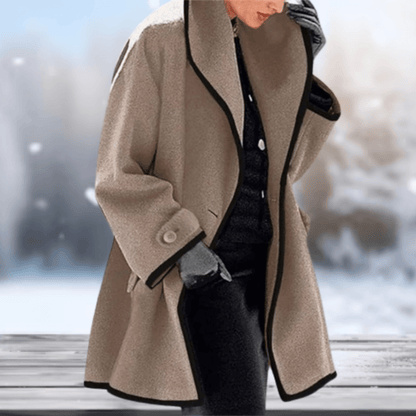Élise™ | Manteau d’hiver premium à liserés - élégance raffinée