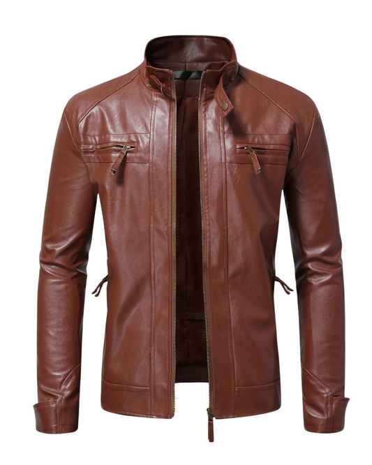 Veste en cuir élégante pour homme