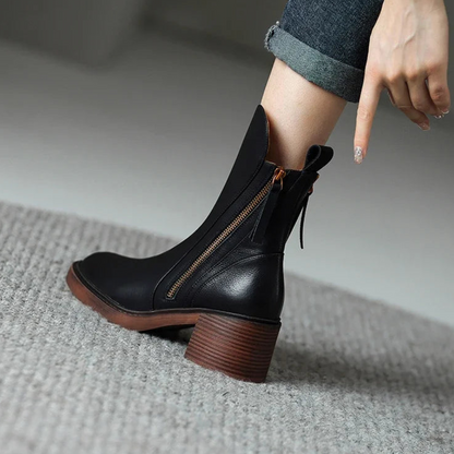 Alina™ | Bottines en cuir — Élégance & maintien tout la journée